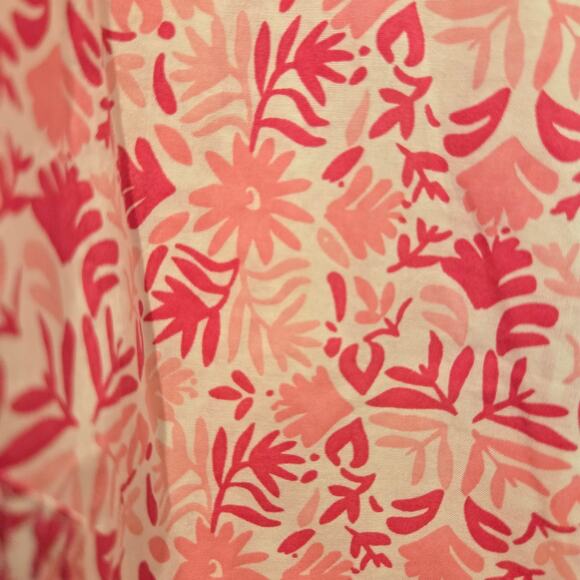 Vineyard Vines Size XL 100% Cotton Pink Floral Shift Dress Beach Coverup - Picture 5 of 7